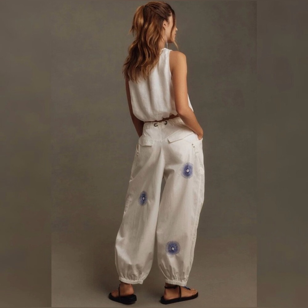 Anthropologie Pilcro The Slacker Embroidered Parachute Pants medium - Picture 2 of 7